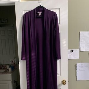 Chic Purple Women's Open Front Shrug